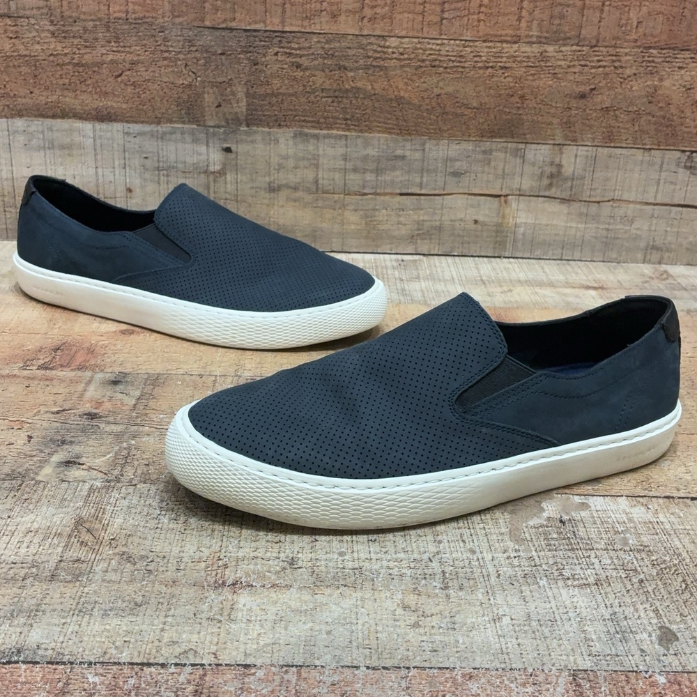 Cole Haan C30772 Shoes Mens Size 10.5 44.5 Blue Nubuck Slip On Casual Sneaker
